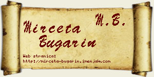 Mirčeta Bugarin vizit kartica